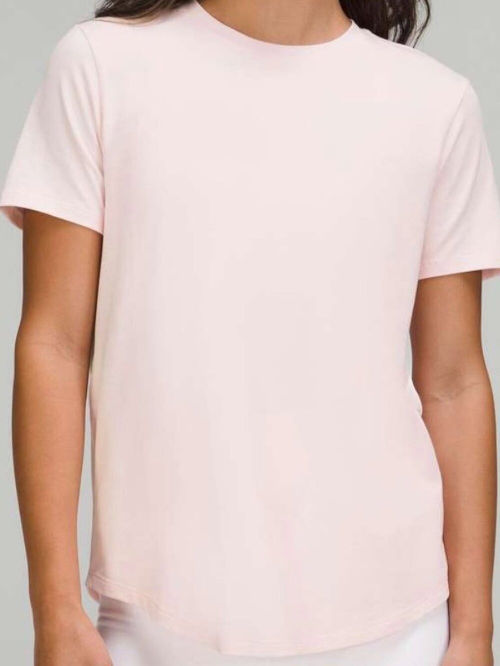 Womens Lululemon Love Crewneck T-Shirt Cotton Pink Size 8 NWOT(#2129)